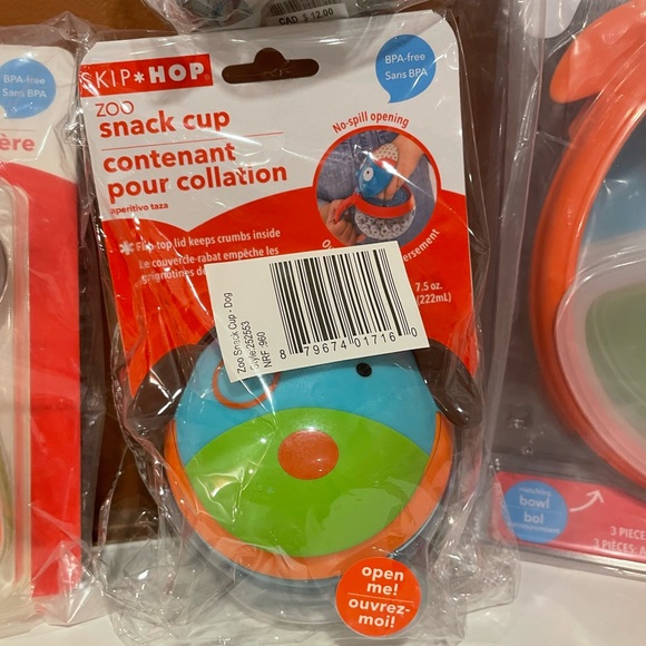 NWT Skip Hop Zoo Baby Feeding Bundle: Bottle, Snack Cup, Plate/Bowl & Utensils - Picture 8 of 10